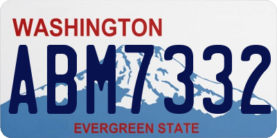 WA license plate ABM7332