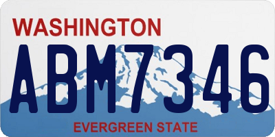 WA license plate ABM7346