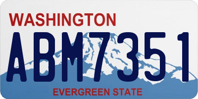 WA license plate ABM7351