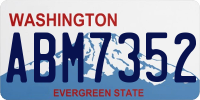 WA license plate ABM7352