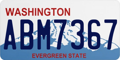 WA license plate ABM7367