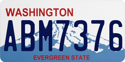 WA license plate ABM7376