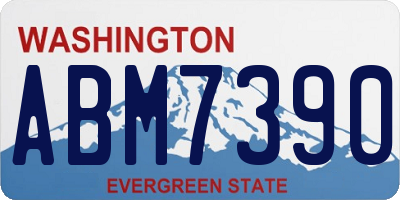 WA license plate ABM7390
