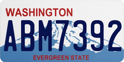 WA license plate ABM7392