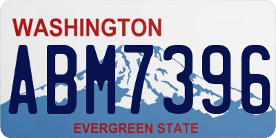 WA license plate ABM7396