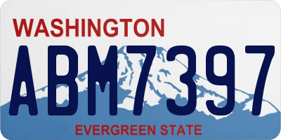 WA license plate ABM7397