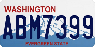WA license plate ABM7399