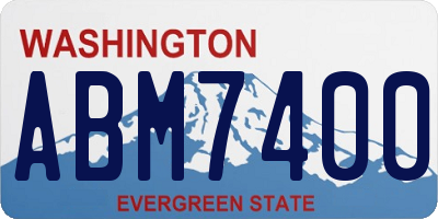 WA license plate ABM7400