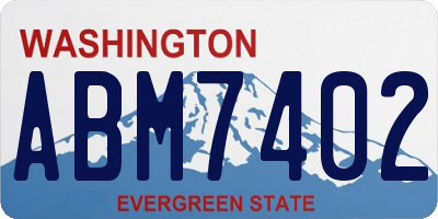 WA license plate ABM7402