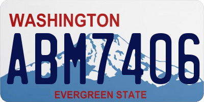WA license plate ABM7406