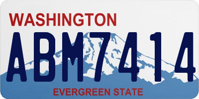 WA license plate ABM7414