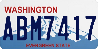 WA license plate ABM7417