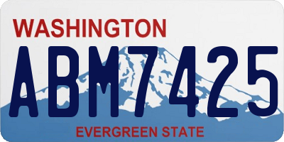 WA license plate ABM7425