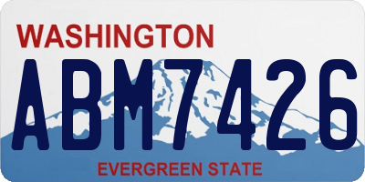 WA license plate ABM7426