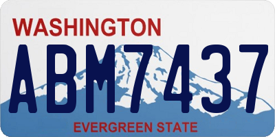 WA license plate ABM7437