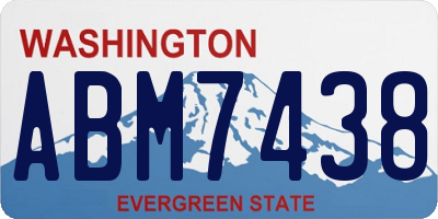 WA license plate ABM7438
