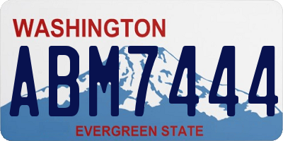 WA license plate ABM7444
