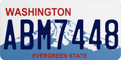 WA license plate ABM7448