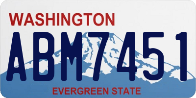 WA license plate ABM7451