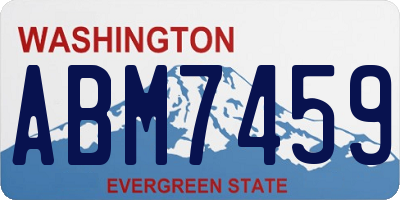 WA license plate ABM7459