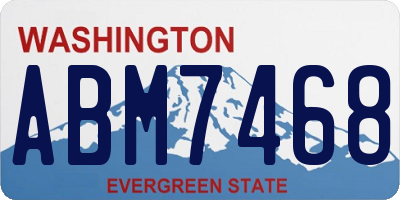 WA license plate ABM7468