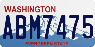 WA license plate ABM7475