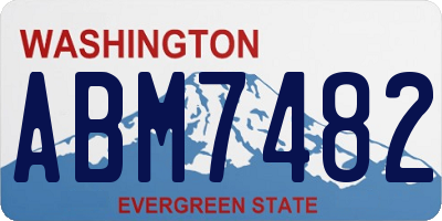 WA license plate ABM7482