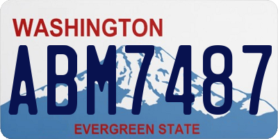WA license plate ABM7487