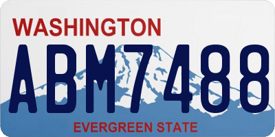 WA license plate ABM7488
