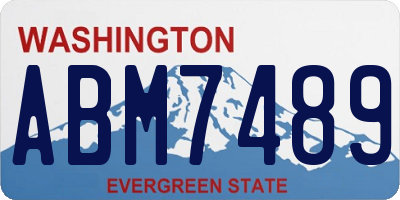 WA license plate ABM7489