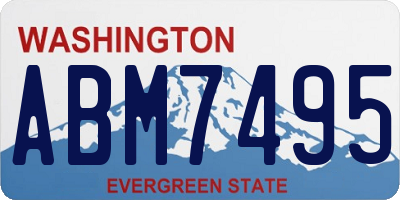 WA license plate ABM7495