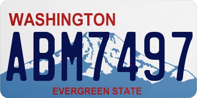 WA license plate ABM7497