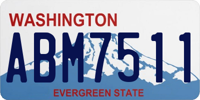 WA license plate ABM7511