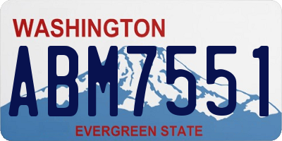 WA license plate ABM7551