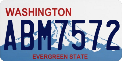 WA license plate ABM7572