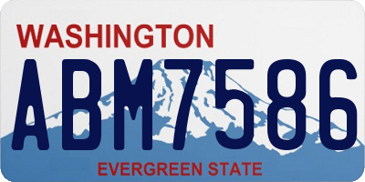 WA license plate ABM7586