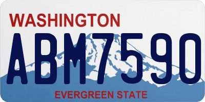 WA license plate ABM7590