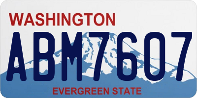 WA license plate ABM7607