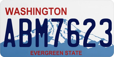 WA license plate ABM7623