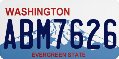 WA license plate ABM7626