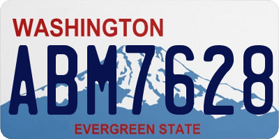 WA license plate ABM7628
