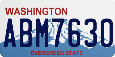 WA license plate ABM7630