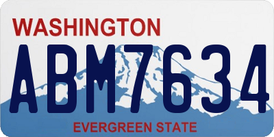 WA license plate ABM7634