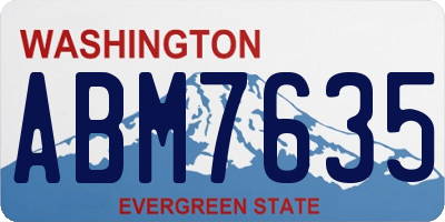 WA license plate ABM7635