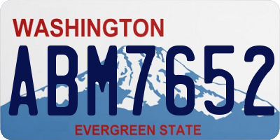 WA license plate ABM7652