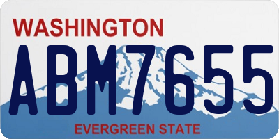 WA license plate ABM7655