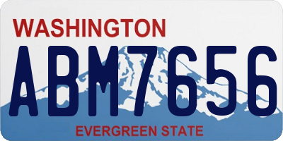 WA license plate ABM7656