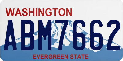 WA license plate ABM7662