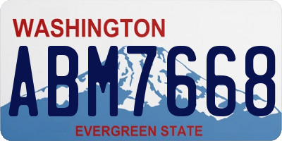 WA license plate ABM7668