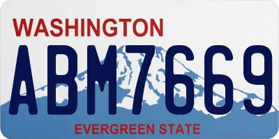 WA license plate ABM7669